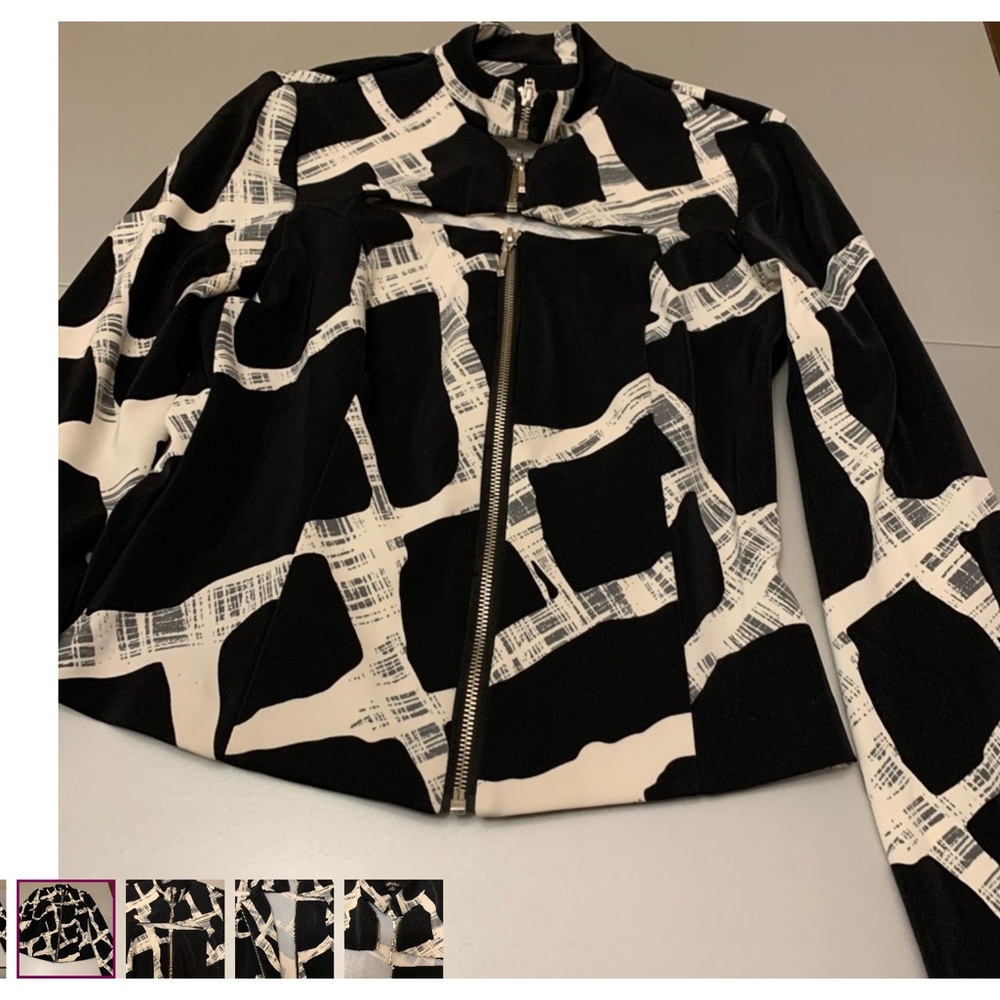 Metrostyle Modern Black and White blazer size 4